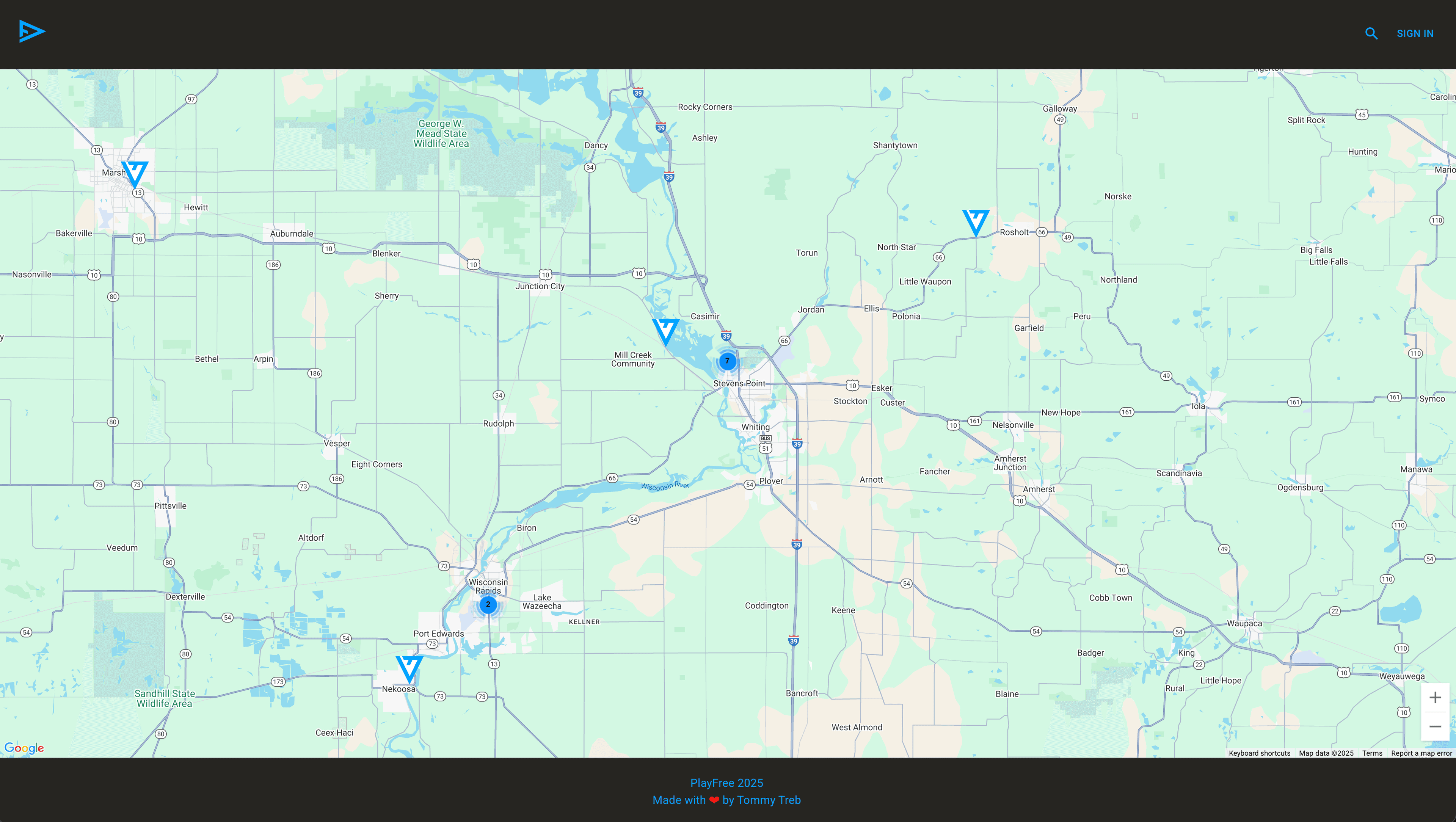 Play Free map view
